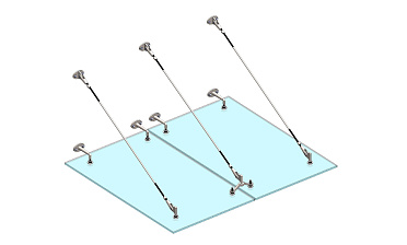 Комплект фурнитуры для козырька 1500х1800 (на вантах/тягах) k671-15-18 купить в Санкт-Петербурге