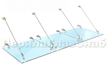 Комплект фурнитуры для козырька 1800х2800 (на вантах/тягах) k671-18-28 купить в Санкт-Петербурге