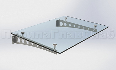 Стеклянный козырек на консоли из листа купить в Санкт-Петербурге