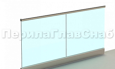 Ограждение с поручнем с пазом в зажимном профиле купить в Санкт-Петербурге