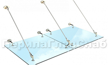 Комплект фурнитуры для козырька 1800х1800 (на вантах/тягах) k671-18-18 купить в Санкт-Петербурге