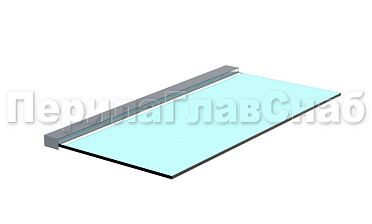 Козырек на алюминиевом профиле ,вынос до 950мм, k671-100 купить в Санкт-Петербурге