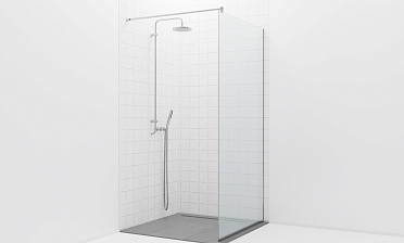 Стационарная душевая перегородка на профиле t581-1 купить в Санкт-Петербурге