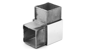 Поворот поручня 40х40 мм, нержавеющая сталь AISI 304, полированная k365 купить в Санкт-Петербурге