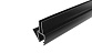 Уплотнитель для стекла 8 мм, блэк ультра - непрозрачный черный, пол-стекло 2200 мм t206-2 BL-U