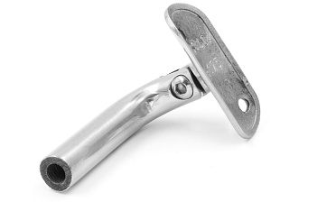 Держатель поручня выносной на стойку, с регул. ложементом под Ø38.1 мм, резьба внутр. М8, шлифованный, (aisi 304) k261-2 купить в Санкт-Петербурге