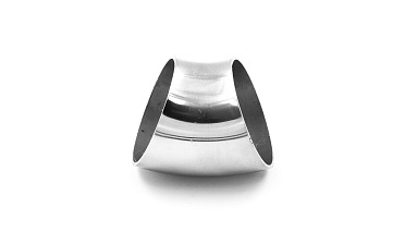 Половинка отвода поручня под сварку для Ø50.8х125/2х1.5, 45°, полированный 400 Grit (AISI 304) k021-45 купить в Санкт-Петербурге Половинка отвода поручня под сварку для Ø50.8х125/2х1.5, 45°, полированный 400 Grit (AISI 304) k021-45 купить в Санкт-Петербурге