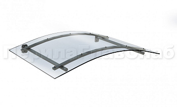 Навес гнутый из поликарбоната- вариант 2 в Санкт-Петербурге. Готовые проекты ПерилаГлавСнаб