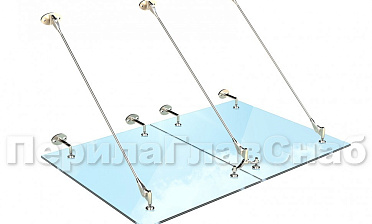 Комплект фурнитуры для козырька 1200х1800 (на вантах/тягах) k671-12-18 купить в Санкт-Петербурге