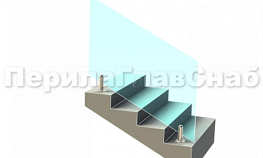 Ограждение без поручня на министойках на лестнице купить в Санкт-Петербурге