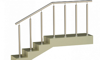 Ограждения со стойками в каждую ступень без ригелей в Санкт-Петербурге. Готовые проекты ПерилаГлавСнаб