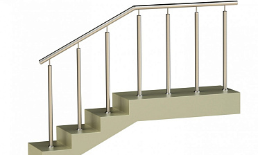 Ограждения со стойками в каждую ступень без ригелей купить в Санкт-Петербурге