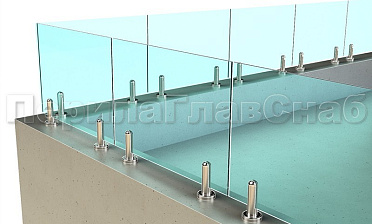 Ограждение для кровли на несущем стекле и министойках купить в Санкт-Петербурге