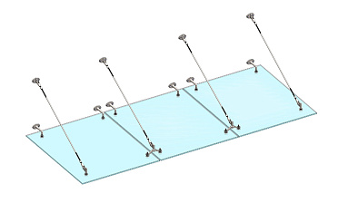 Комплект фурнитуры для козырька 1500х3700 (на вантах/тягах) k671-15-37 купить в Санкт-Петербурге