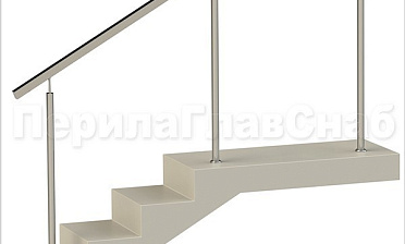 Нержавеющие ограждения без ригелей с квадратным поручнем купить в Санкт-Петербурге