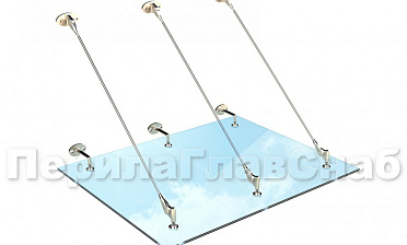 Комплект фурнитуры для козырька 1200х1500 (на вантах/тягах) k671-12-15 купить в Санкт-Петербурге