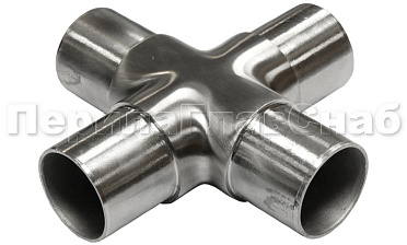 Соединение поручня Ø38.1 мм, крестовина (AISI 304) k360 купить в Санкт-Петербурге Соединение поручня Ø38.1 мм, крестовина (AISI 304) k360 купить в Санкт-Петербурге