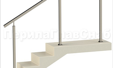 Ограждения без ригелей с квадратным поручнем и квадратными стойками купить в Санкт-Петербурге