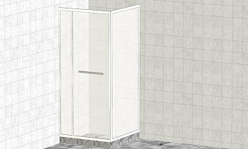 Комплект душевой с внутренней подвижной дверью, толщина стекла 8мм, 900х900х2000, aisi 304, полированная t470 PSS в Санкт-Петербурге. Готовые проекты ПерилаГлавСнаб