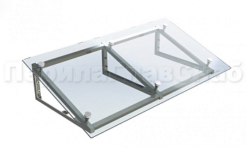 Козырек на треугольном скате на спайдерах в Санкт-Петербурге. Готовые проекты ПерилаГлавСнаб