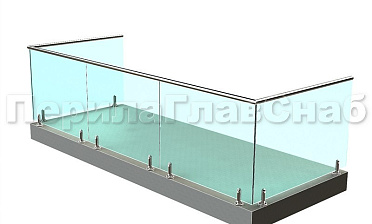 Балконные ограждения из стекла на министойках купить в Санкт-Петербурге