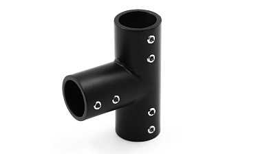 Соединитель-тройник для трубы 19 мм, нержавеющая сталь AISI 304, черная t902 BZn купить в Санкт-Петербурге Соединитель-тройник для трубы 19 мм, нержавеющая сталь AISI 304, черная t902 BZn купить в Санкт-Петербурге