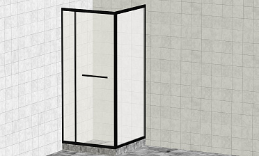 Комплект душевой с внутренней подвижной дверью,толщина стекла 8мм, 900х900х2000, AUSI 304, черная t470 Bl купить в Санкт-Петербурге Комплект душевой с внутренней подвижной дверью,толщина стекла 8мм, 900х900х2000, AUSI 304, черная t470 Bl купить в Санкт-Петербурге