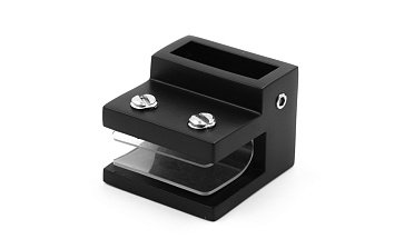 Коннектор торцевой труба-стекло 30х10 мм, нержавеющая сталь AISI 304, черная t467 BL купить в Санкт-Петербурге Коннектор торцевой труба-стекло 30х10 мм, нержавеющая сталь AISI 304, черная t467 BL купить в Санкт-Петербурге