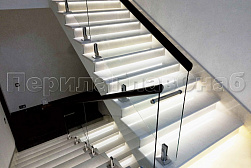 Цельностеклянные ограждения на несущем стекле в Санкт-Петербурге. Готовые проекты ПерилаГлавСнаб - фото 6