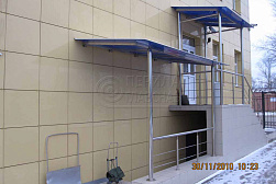 Козырьки и навесы на металлокаркасе в Санкт-Петербурге. Готовые проекты ПерилаГлавСнаб - фото 19