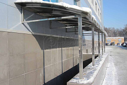 Козырьки и навесы на металлокаркасе в Санкт-Петербурге. Готовые проекты ПерилаГлавСнаб - фото 21