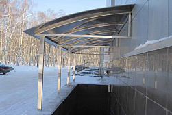 Козырьки и навесы на металлокаркасе в Санкт-Петербурге. Готовые проекты ПерилаГлавСнаб - фото 20