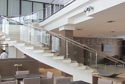 Ограждения из нержавейки со стеклом в Санкт-Петербурге. Готовые проекты ПерилаГлавСнаб - фото 5