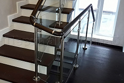 Перила и ограждения из нержавейки и дерева в Санкт-Петербурге. Готовые проекты ПерилаГлавСнаб - фото 18