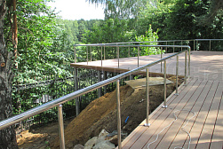 Ограждения и перила без ригелей из нержавеющей стали (без заполнения) в Санкт-Петербурге. Готовые проекты ПерилаГлавСнаб - фото 8