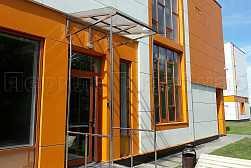 Козырьки и навесы на металлокаркасе в Санкт-Петербурге. Готовые проекты ПерилаГлавСнаб - фото 13