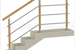 Перила и ограждения из нержавейки и дерева в Санкт-Петербурге. Готовые проекты ПерилаГлавСнаб - фото 30