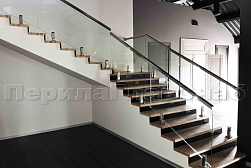 Цельностеклянные ограждения на несущем стекле в Санкт-Петербурге. Готовые проекты ПерилаГлавСнаб - фото 5