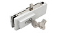 Замок для стеклянной двери угловой с круглым ригелем комплект, под алюминий t150 AL