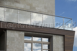 Ограждения из нержавейки со стеклом в Санкт-Петербурге. Готовые проекты ПерилаГлавСнаб - фото 17