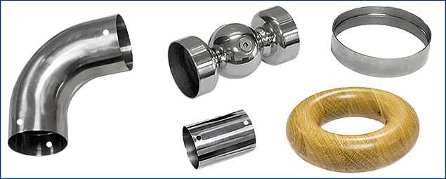 Соединители и отводы для деревянного поручня в Санкт-Петербурге. Комплектующие для лестничных ограждений и перил ПерилаГлавСнаб Соединители и отводы для деревянного поручня в Санкт-Петербурге. Комплектующие для лестничных ограждений и перил ПерилаГлавСнаб